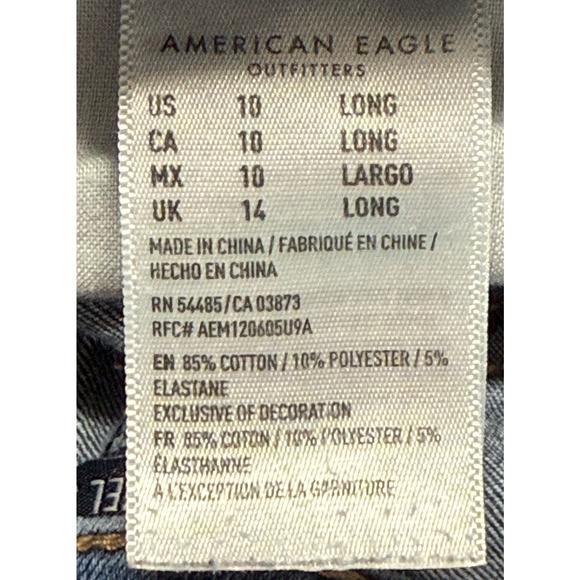 American Eagle Jeans Womens 10 Long Blue 360 Level Stretch Jegging Actual 30X30 - Picture 8 of 10